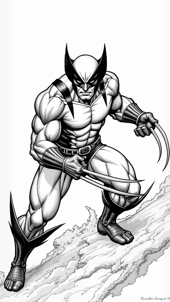 Páginas de color de Wolverine